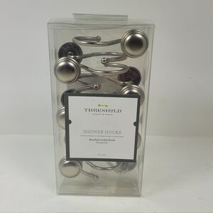 Threshold Brushed Nickel Shower Hooks